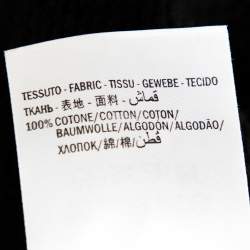 Pre Owned Gucci Black Vintage Logo Print Cotton Hooded Sweatshirt M