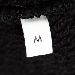 مملوكة مسبقًا سويتشيرت غوتشي سحاب علوي قطن تطريز بغز باني سوداء M