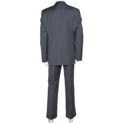 Gucci Grey Pin Striped Wool Tailored Suit XXL