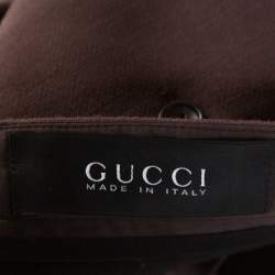 Gucci Brown Stretch Wool Trousers M