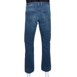 Pre Owned بنطلون جينز غوتشي ساق مستقيمة دنيم مغسول أزرق فاتح S