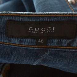 Pre Owned بنطلون جينز غوتشي ساق مستقيمة دنيم مغسول أزرق فاتح S