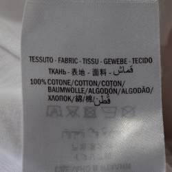 Gucci White Cotton Washed Out Logo Print T Shirt M