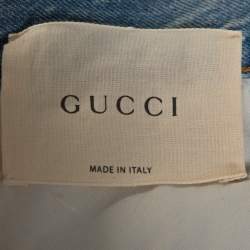 Gucci Pale Blue Heavy Washed Denim Slim Fit Jeans XL
