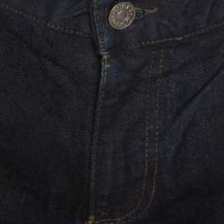 Pre Owned Gucci Navy Blue Dark Wash Denim Straight Fit Jeans XL