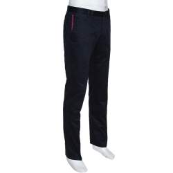 Gucci Navy Blue Cotton Tailored Regular Fit Trousers M