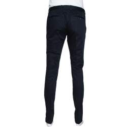 Gucci Navy Blue Cotton Tailored Regular Fit Trousers M