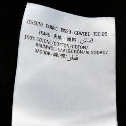 مملوكة مسبقًا تي شيرت غوتشي قطن أسود برقبة مستديرة مقاس صغير - سمول