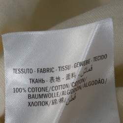 Pre Owned تي شيرت غوتشي قطن سيتيس كريمي برقبة مستديرة مقاس صغير - سمول