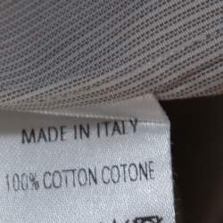 Pre Owned Gucci Brown Striped Cotton Button Front Shirt S