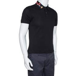 Stretch Snake Embroidered Polo T-Shirt M Gucci | TLC