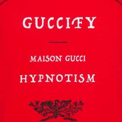 مملوكة مسبقًا Gucci Red Cotton Guccify Logo Print Crew Neck T Shirt S