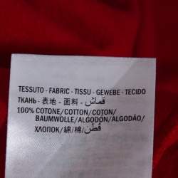 Gucci Red Cotton Ghost Print Crew Neck T Shirt S