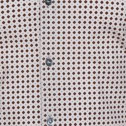 Gucci Cream Printed Cotton Long Sleeve Slim Fit Shirt S