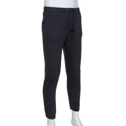 Gucci Black Logo Print Washed Cotton Jogging Pants XS