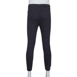 Gucci Black Logo Print Washed Cotton Jogging Pants XS