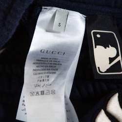 Gucci Navy Blue Cotton NY Logo Jogger Pants S