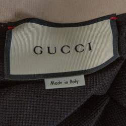 Gucci Black Cotton Pique Webstripe Logo Detail Polo T Shirt M