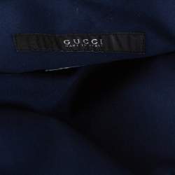 Gucci Navy Blue Stretch Cotton Skinny Fit Shirt XXXL