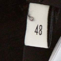 مملوكة مسبقًا قميص غوتشي ساتان أسود بالشعار المتباين مقاس متوسط - ميديوم