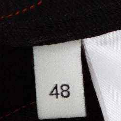 Pre Owned فميص غوتشي بانثير ساتان أحمر وأسود أبليك مزين مقاس متوسط - ميديوم