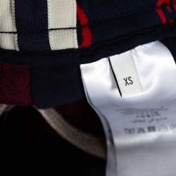 Gucci Navy Blue Knit GG Jacquard Fitted Joggers XS