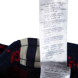 Gucci Navy Blue Knit GG Jacquard Fitted Joggers XS