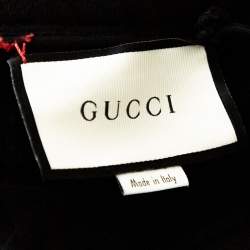 Gucci Black Logo Print Cotton Jersey Shorts M