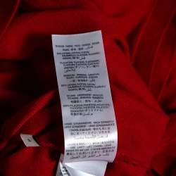 Gucci Red Cotton Pique GG Embroidered Polo T-Shirt S
