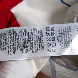 مملوكة مسبقًا قميص غوتشي بولينغ واسع حرير مطبوع نوتيكال كريمي مقاس وسط (ميديوم)