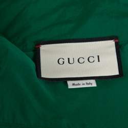 Pre Owned Gucci Black Striped Nylon Oversized Jacket L