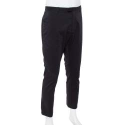 Gucci Black Cotton Straight Leg Chino Trousers XXXL