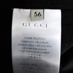 Gucci Black Cotton Straight Leg Chino Trousers XXXL