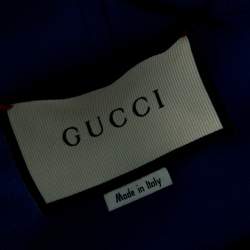 Gucci Blue Detachable Sleeve Detail Zip Front Hoodie L