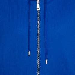 Gucci Blue Detachable Sleeve Detail Zip Front Hoodie L