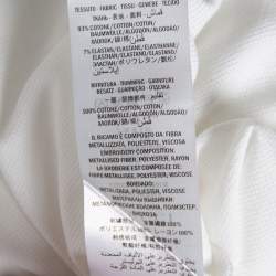 Gucci White Cotton Pique Snake Embroidered Collar Polo T-Shirt XXXL