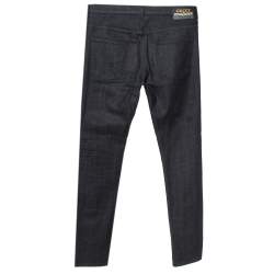 Gucci Black Denim Momento Mori Detail Super Skinny Jeans L