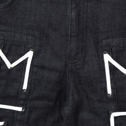 Gucci Black Denim Momento Mori Detail Super Skinny Jeans L