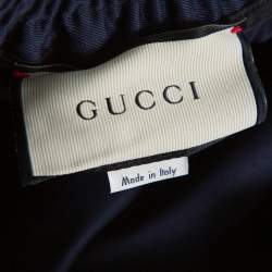 Gucci Navy Blue Cotton NY Yankees Patch Detail Track Pants S
