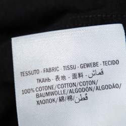 Gucci Black Logo Printed Cotton Distressed Crewneck T Shirt S