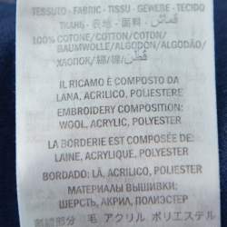 Pre Owned Gucci Blue Cotton Panther Applique Detail Oversized T Shirt XL