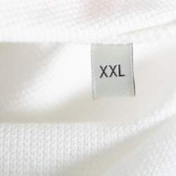 مملوكة مسبقًا Gucci White Cotton Pique Contrast Collar Detail Polo T-Shirt XXL 