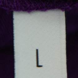 مملوكة مسبقًا تي شيرت غوتشي بليند فور لوف حلية نمر مزخرف ترتر قطن بنفسجي مقاس كبير (لارج)