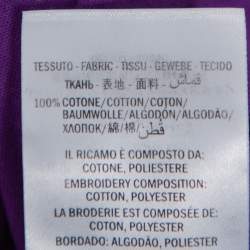 مملوكة مسبقًا تي شيرت غوتشي بليند فور لوف حلية نمر مزخرف ترتر قطن بنفسجي مقاس كبير (لارج)