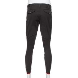 Pre Owned Gucci Black Gabardine Side Stripe Detail Stretch Trousers L  