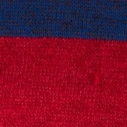 مملوكة مسبقًا Gucci Red & Blue Striped Linen Knit Logo Printed Oversized T Shirt S