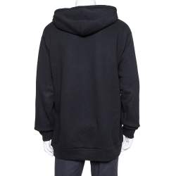 مملوكة مسبقًا Gucci Black Cotton Guccify Yourself Printed Hoodie L