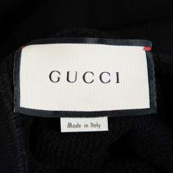 مملوكة مسبقًا Gucci Black Cotton Guccify Yourself Printed Hoodie L