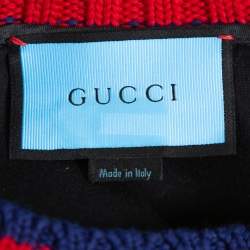 Pre Owned Gucci Black Neoprene Ghost Diamond Print Sweatshirt XL