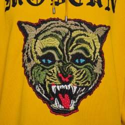 Pre Owned هودي غوتشي قطن بأبليك مودرن فيتوشر أصفر كبير جدا جدا